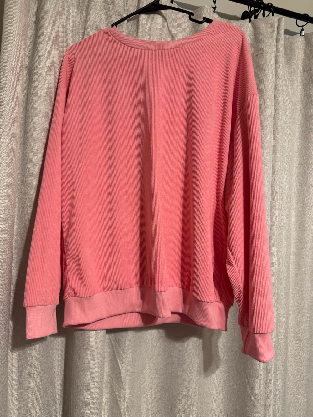 Relaxed Ribbed Pink Women’s Sweater